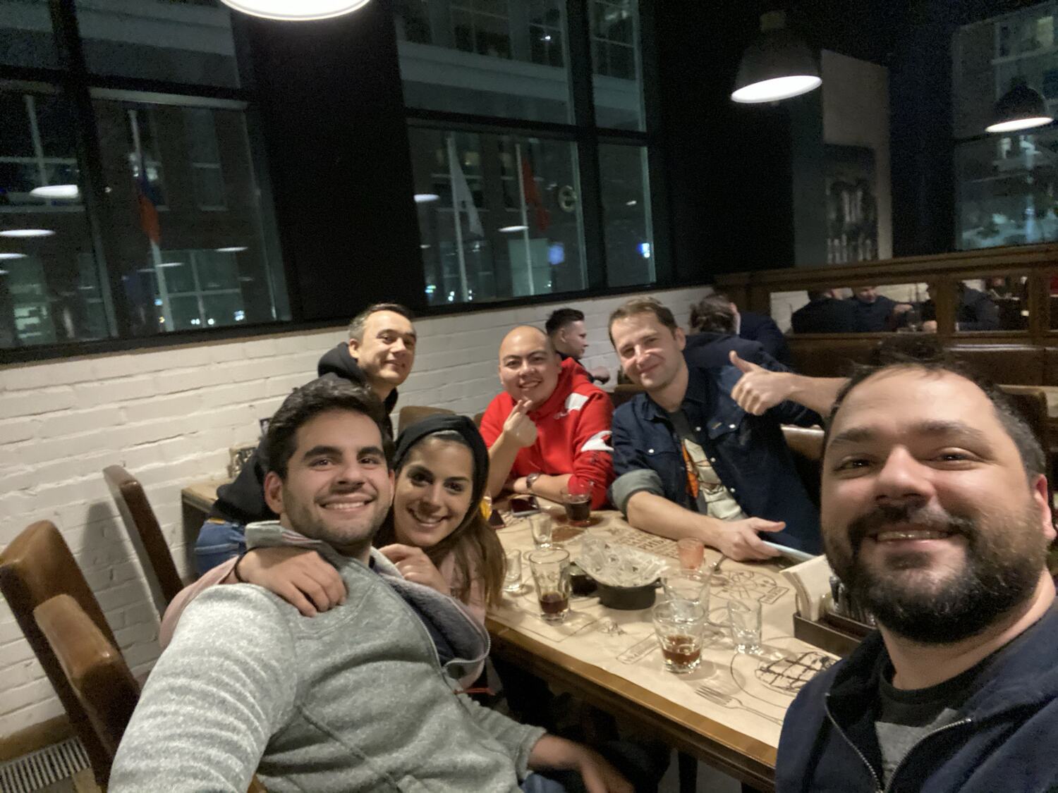Dinner during our global offsite, February 2020.